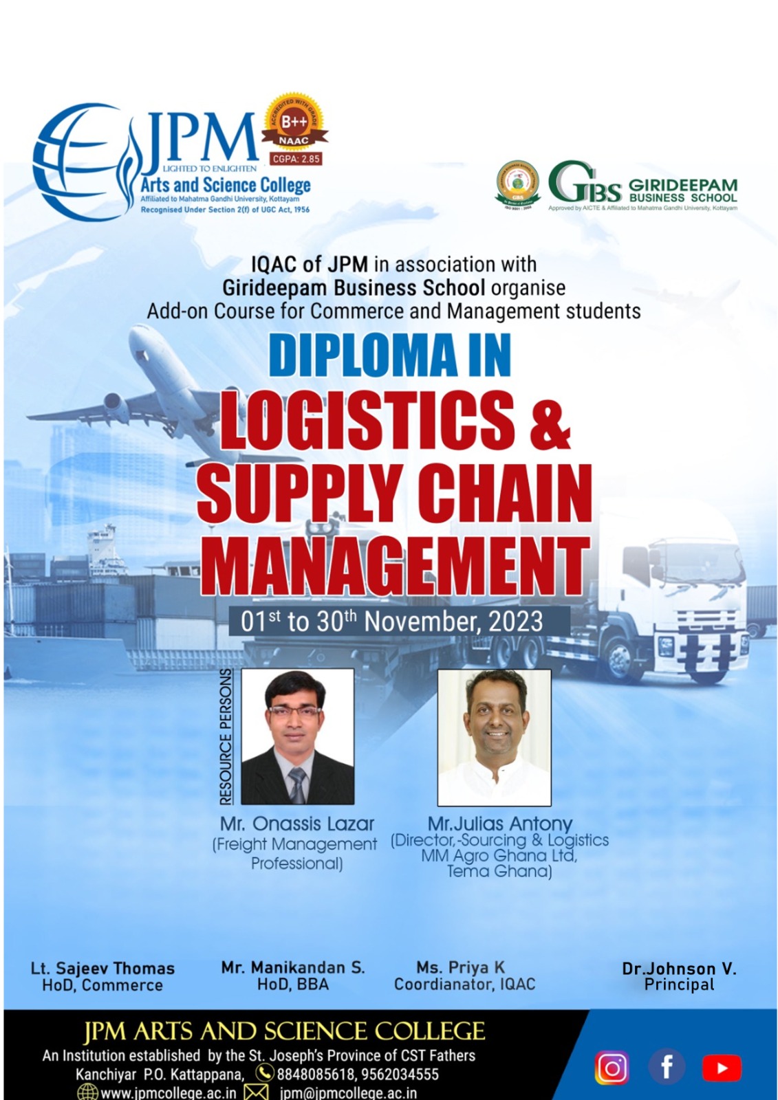DIPLOMA IN LOGISTICS & SUPPLY CHAIN MANAGEMENT 